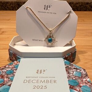 Gold and Turquoise Pendant Necklace